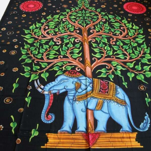 Elefant Tree - Indische Decke Single oder Double