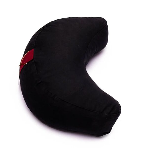 Yogakissen Halbmond - schwarz - H 13 cm