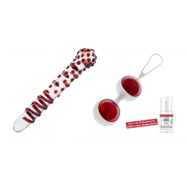 Glasdildo - Red Fantasy - Set