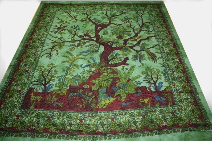 Tagesdecke gemustert - Lebensbaum - 210 x 240 cm – Bild 2