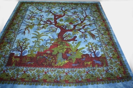Tagesdecke gemustert - Lebensbaum - 210 x 240 cm – Bild 3