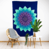 Wandtuch Blumenmandala - 115x160/70 cm