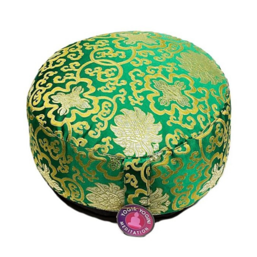 Meditationskissen Lotus Design grün -  H 13 cm