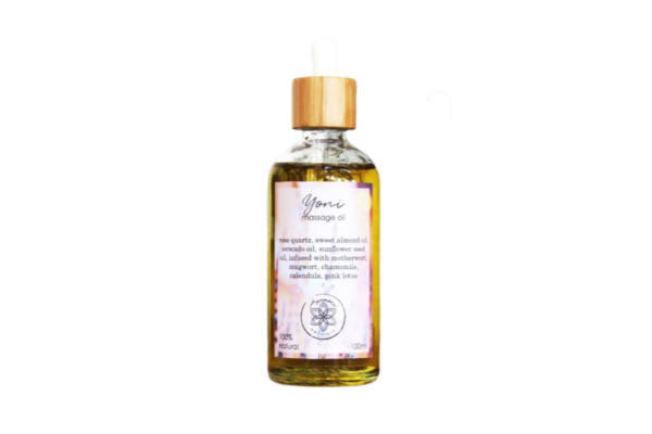 Yoni Massageöl mit Rosenquarz und Kräutern - 100 ml