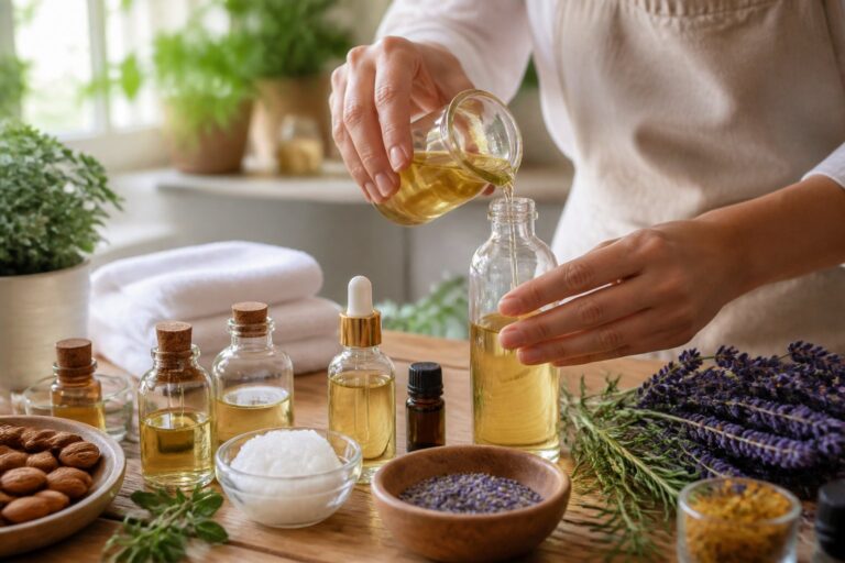 Massageöl selber machen - DIY-Rezept mit natürlichen Ölen Massageöl selber machen
