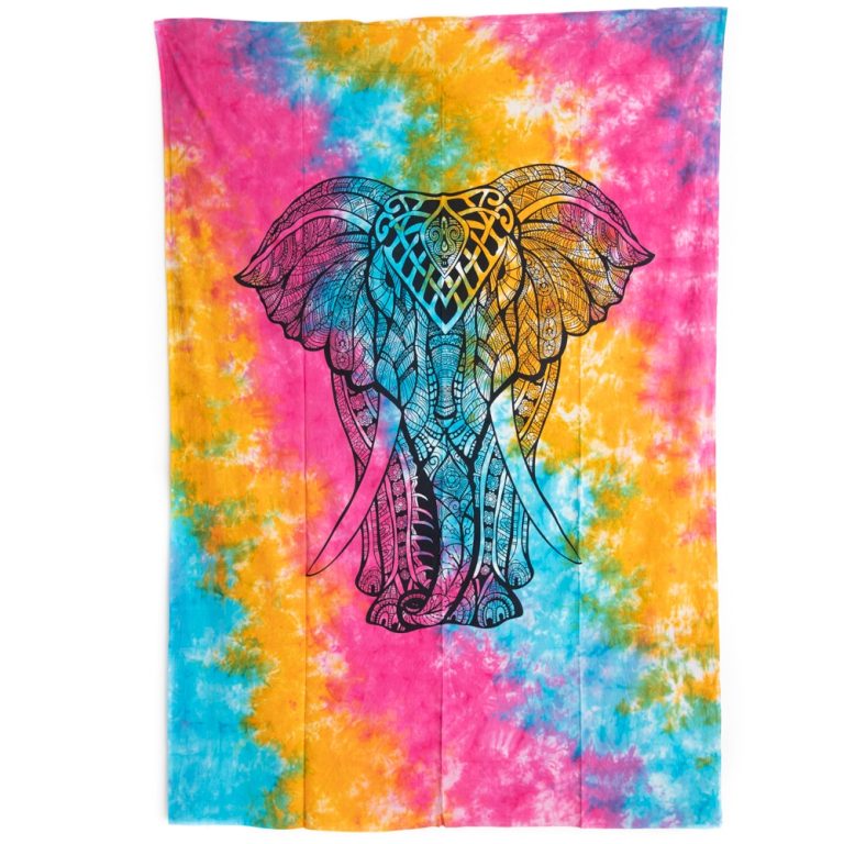 Wandtuch - mit farbenfrohem Elefant – Bild 2