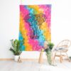 Wandtuch - mit farbenfrohem Elefant