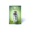Geschenkflasche aus Glas mit Fluorit und keltischem Herz – Bild 2