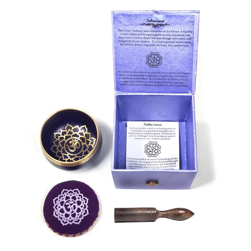 Klangschale Kronenchakra - Messing - 400 g – 7,6 cm – Bild 3
