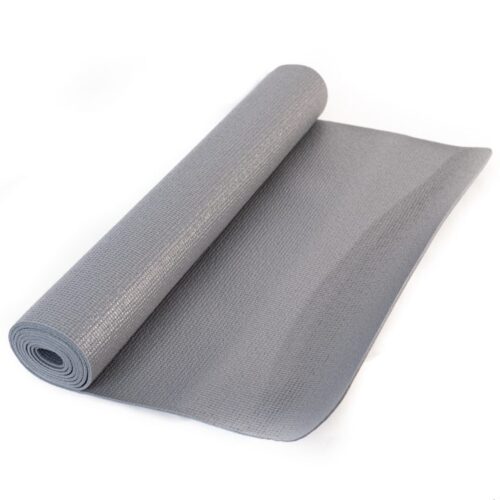 Yogamatte - Rutschfest - PVC - Grau – 183 x 61 x 0,4 cm