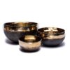 Klangschale Ishana Bronze schwarz/gold – 625-725 g – 15 cm