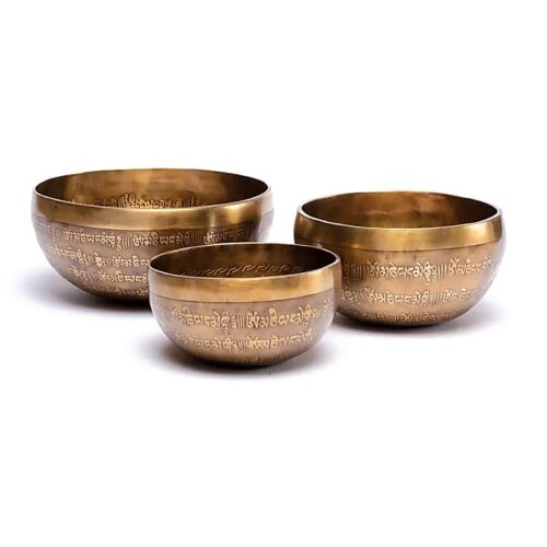 Klangschale Tibet handgraviert – ca. 850-1000 g - 18 cm