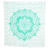 Tagesdecke grün weiß gemustert Mandala - 100 % Baumwolle - 210 x 240 cm – Bild 2
