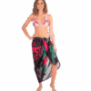 Pareo „Hibiskus von Réunion“ – Schwarz – Bild 2
