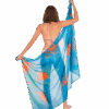 Pareo „Hibiskus von Réunion“ – Türkisblau